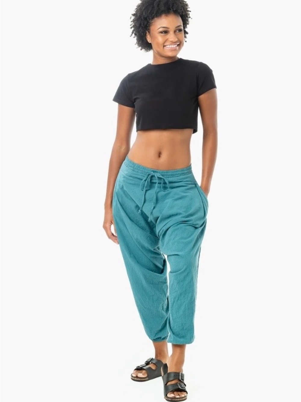 Buddha Pants The Savannah Winter Turquoise Size Small